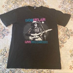 BOB DYLAN LIVE IN CONCERT Grey Graphic T-shirt